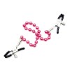 Tepelklemmen rose kralenketting bdsm