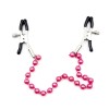 Tepelklemmen met rose kralenketting