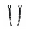 Tepelklemmen plus ketting zwart bdsm nippel
