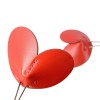 tepeltoys leren bedekking hartvorm belletje rood