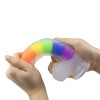 transparante regenboog dildo siliconen