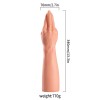 siliconen fisting dildo hand bruin