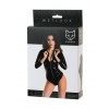 Wetlook body dress - kleur zwart bdsm