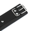 PU leren BDSM collar met aanlijnketting zwart