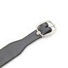 Dunne zwarte halsband met ring gesp