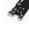 zwarte bondage halsband rode ball gag riem